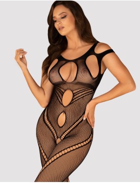 Черный бодистокинг Obsessive G 322, Цвет: черный, Размеры: S/M/L