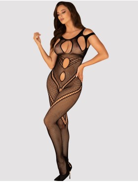 Черный бодистокинг Obsessive G 322, Цвет: черный, Размеры: S/M/L, изображение 3