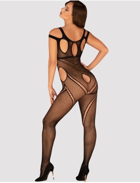 Черный бодистокинг Obsessive G 322, Цвет: черный, Размеры: S/M/L, изображение 4