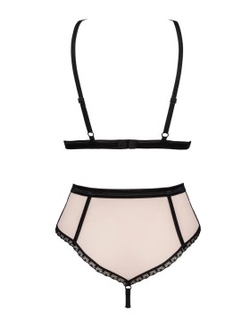 Соблазнительный комплект Obsessive LILINES SET, Цвет: пудровый, Размеры: S/M, изображение 5