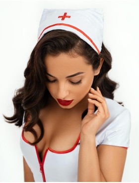 Ролевой костюм медсестры Devil & Angel 7186, Цвет: белый, Размеры: XL, изображение 4