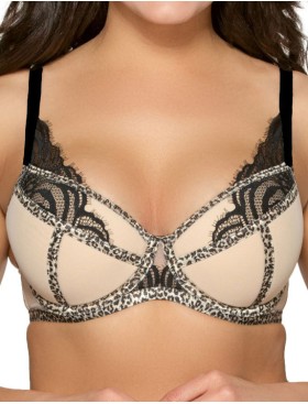 Бюстгальтер балконет пуш-ап Ava LEOPARD 2010 P-UP, Цвет: телесный, Размеры: 65D