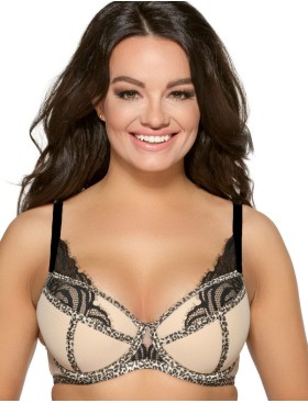 Бюстгальтер балконет пуш-ап Ava LEOPARD 2010 P-UP, Цвет: телесный, Размеры: 65D, изображение 3