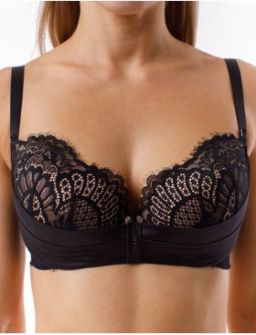 Бюстгальтер балконет Coquette Revue GLAMOUR 54110-18, Цвет: черный, Размеры: 80E