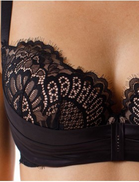 Бюстгальтер балконет Coquette Revue GLAMOUR 54110-18, Цвет: черный, Размеры: 80E, изображение 3