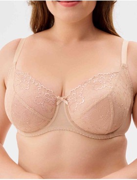 Мягкий кружевной бюстгальтер Milavitsa 127520 нюд, Цвет: нюд, Размеры: 75E