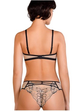 Комплект Mioocchi VALERIE 778484 бралетт и бразилиана nudo/nero, Цвет: nudo/nero, Размеры: XS, изображение 2