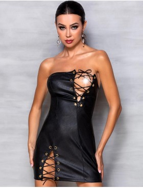 Соблазнительное платье Passion CELINE CHEMISE, Цвет: черный, Размеры: S/M