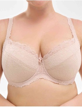 Кружевной бюстгальтер с поролоном Elli 3030 серебристый пион, Цвет: серебристый пион, Размеры: 75H