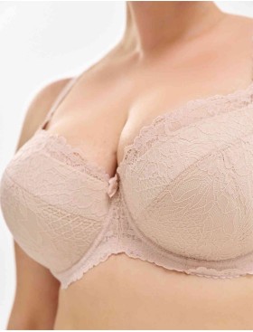 Кружевной бюстгальтер с поролоном Elli 3030 серебристый пион, Цвет: серебристый пион, Размеры: 75H, изображение 4