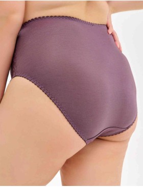 Высокие трусы слипы Lauma COTTON CLASSIC L01810 серо-коричневый, Цвет: серо-коричневый, Размеры: L, изображение 2