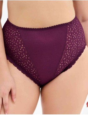 Высокие трусы слипы Lauma COTTON CLASSIC L01810 сливовое вино, Цвет: сливовое вино, Размеры: 2XL