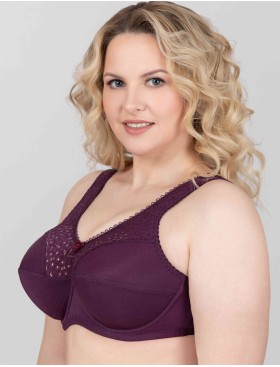 Бюстгальтер мягкий Lauma COTTON CLASSIC L02131 / L02150 красный виноград, Цвет: красный виноград, Размеры: 80F, изображение 5