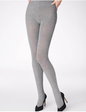 Хлопковые колготки Marilyn COTTON 120 den серый, Цвет: серый, Размеры: 1/2