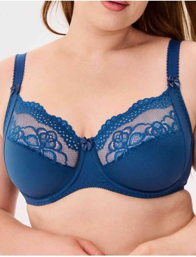 Бюстгальтер мягкий на косточках Misstyle 2512 французский синий, Цвет: французский синий, Размеры: 80E