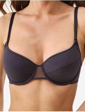 Бюстгальтер с уплотненной чашкой Misstyle 4115 / 415 антрацит, Цвет: антрацит, Размеры: 90A