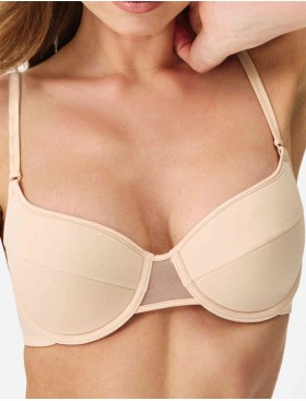 Бюстгальтер с уплотненной чашкой Misstyle 4115 / 415 бежевый, Цвет: бежевый, Размеры: 70D