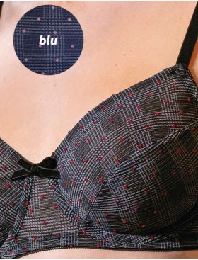 Женский комплект мягкая чашка+слипы Sielei COLLEGE 7220+7225 blu, Цвет: blu (синий), Размеры: 75C, изображение 2