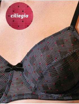 Женский комплект мягкая чашка+слипы Sielei COLLEGE 7220+7225 ciliegia, Цвет: ciliegia (вишневый), Размеры: 75C, изображение 2