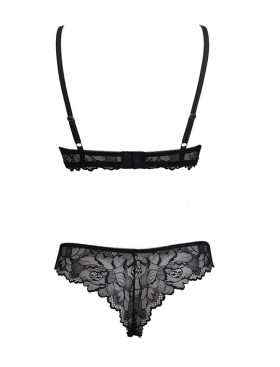 Кружевной комплект балконет+бразилиана Sielei INCANTO 7232+7237 nero, Цвет: nero (черный), Размеры: 75C, изображение 2