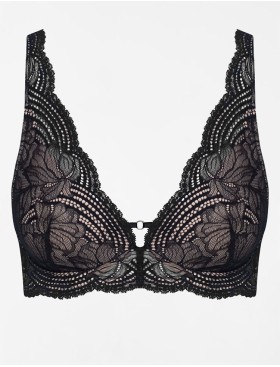 Бюстгальтер бралетт без косточек Esotiq SHIRLEY 39486 черно-бежевый, Цвет: черный с бежевым, Размеры: S, изображение 9