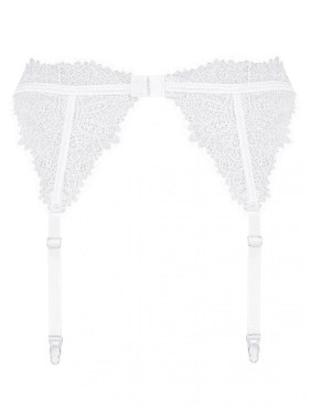 Кружевной пояс для чулок Obsessive BIANELLE GARTER BELT, Цвет: белый, Размеры: S/M, изображение 5