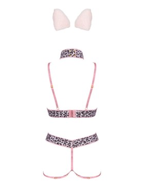 Ролевой комплект из 5-ти предметов Obsessive CATRINY, Цвет: леопард, Размеры: S/M, изображение 4