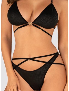 Соблазнительный комплект Obsessive COBRA NIVE SET, Цвет: черный, Размеры: L/XL, изображение 3