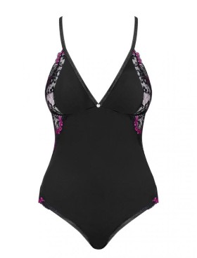 Черное боди с кружевной спинкой Obsessive VANESSME TEDDY, Цвет: черный, Размеры: L/XL, изображение 4