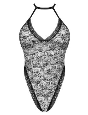 Сексуальное боди Obsessive XENITA TEDDY, Цвет: черно-бежевый, Размеры: S/M, изображение 4