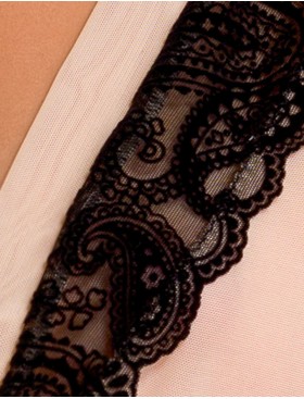 Полупрозрачный пеньюар CASMIR DAISY PEIGNOIR, Цвет: бежевый, Размеры: S/M, изображение 5