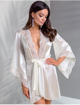 Атласный пеньюар CASMIR INOE PEIGNOIR, Цвет: экрю, Размеры: S/M