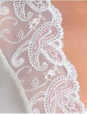 Атласный пеньюар CASMIR INOE PEIGNOIR, Цвет: экрю, Размеры: S/M, изображение 3