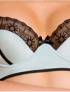 Атласный комплект с поясом для чулок CASMIR SIDRA SET, Цвет: мята, Размеры: L/XL, изображение 4