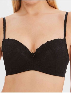 Бюстгальтер балконет Elli 5000 черный, Цвет: черный, Размеры: 80B