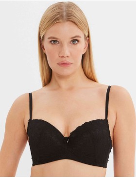 Бюстгальтер балконет Elli 5000 черный, Цвет: черный, Размеры: 80B, изображение 3