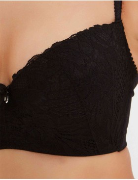 Бюстгальтер балконет Elli 5000 черный, Цвет: черный, Размеры: 80B, изображение 4