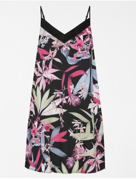 Сорочка атласная Esotiq WILDFLOWER 39805, Цвет: черный+розовый, Размеры: S, изображение 3