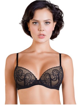 Бюстгальтер балконет Mioocchi NICOLE 7771 nero, Цвет: nero (черный), Размеры: 70B, изображение 3