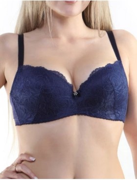 Бюстгальтер балконет Orhideja 587-437 темно-синий, Цвет: темно-синий, Размеры: 80B