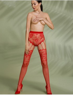 Сексуальные колготки Passion ECO S 004 red, Цвет: красный, Размеры: S/M, изображение 3
