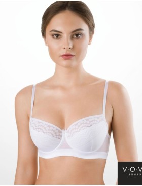 Бюстгальтер полумягкий VOVA PERLIN V48320 белый, Цвет: белый, Размеры: 75B, изображение 3