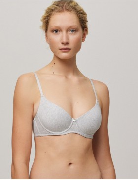 Хлопковый бюстгальтер Ysabel Mora 10044 COMFY светло-серый, Цвет: светло-серый, Размеры: 70C, изображение 4