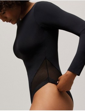 Корректирующее боди с длинным рукавом Ysabel Mora 10055 INVISIBLES черный, Цвет: черный, Размеры: S, изображение 3