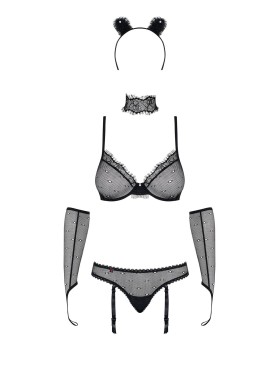 Ролевой костюм кошечки Obsessive 836 CATWOMAN COSTUME, Цвет: черный, Размеры: L/XL, изображение 5