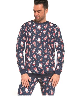 Мужская пижама Cornette 195 GNOMES 3, Цвет: джинс/красный, Размеры: M