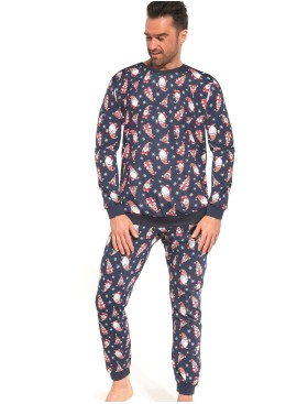 Мужская пижама Cornette 195 GNOMES 3, Цвет: джинс/красный, Размеры: M, изображение 2