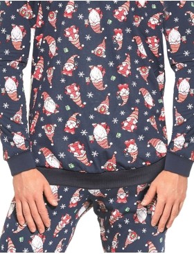 Мужская пижама Cornette 195 GNOMES 3, Цвет: джинс/красный, Размеры: M, изображение 3