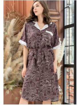 Платье-рубашка Mia-Amore CHELSEA 1789, Цвет: шоколадный+латте, Размеры: S