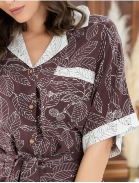 Платье-рубашка Mia-Amore CHELSEA 1789, Цвет: шоколадный+латте, Размеры: S, изображение 5